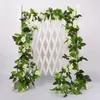 Decorative Flowers Artificial Rosetta Plastic Fake Flower Vine Green Leaf Plant Home Decoration 1.8 M