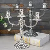 Bougettes Bougies en métal 3 ARM Table argent fer vintage grand pilier européen Bougie Room Vases Stand Gold