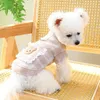 Ubrania z ubrania dla psów małe i średniej wielkości psy Śliczne duża różowa plaid para Pet Puppy Clothing