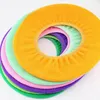 Bath Mats Colorful Toilet Bathroom WC Cloth Soft Seat Cover Mat Warmer Lid Pads O-shape Washable Bidet Supplies