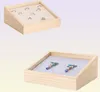 Fashion Bamboo Velvet Jewelry Display Tray Ring Box Earring Necklace Bracelet Pendant Display Organizer Jewelry Storage7397980