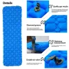 Padons Camping Mat Ultralight Portable Portable Sleeping Mattress lit pour extérieur Colchoneta Camping Luchtbed Opblaasbaar Sleeping Pad Beach Mat