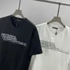 Mercadorias européias da moda Camiseta de mangas curtas com padrão de letra de diamante UNISSISEX Top com algodão mangas curtas