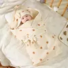 Dekens baby deken katoenen swaddles wrap met patroon voor born's en peuters multifunctionele kinderwagens deksel deksel