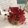 الزهور الزخرفية غبار فروع شجرة النبات الاصطناعي لزينة عيد الميلاد البلاستيك الأوكالبتوس