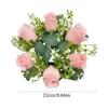 装飾的な花人工ろうそくの花輪婚約提案のための花のホルダーリングの誕生日とレセプション
