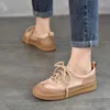 Casual schoenen Koznoy 3cm koe suede natuurlijke echte lederen dames laarzen hakken platform herfst vulcanize pumps pils muildieren dikke sneaker