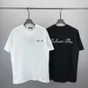 Modieus European BA T-shirt met korte mouwen met minimalistische voor- en achterletters gedrukt patroon unisex katoen