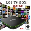 Box Hobbylane Smart TV Box R69 Android 7.1 Smart TV Box 1 Go + 8 Go Quad Core Wifi H.265 4K VIDEO MEDIA PLATY