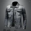 Men's Jackets 2024 Jacket Fashionable Casual Lapel Denim Retro Trendy Slim-Fit Motorcycle Cycling Suit Clothing