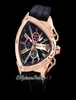 2021 Новый спортивный автомобиль Tonino Sports Cart Cartbel Quiss Quartz Chronograph Mens Watch Rose Gold Black Gold Dial Dynamic Sports Red Leather Puretim6651882