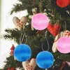 Decorative Flowers 30 Pcs Spherical Christmas Snow Globe Pendant Prom Decor Tree Bauble Colored Thread Festival Ball