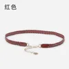 Riemen retro vrouwen geweven riem echt leer eenvoudige veelzijdige tailleband mode dunne taille jurk jas decoratie