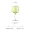 Verres à vin 490 ml Gobelet de verre crème créative médiévale rétro cristal décorative tasse étincelante jus de boisson froide