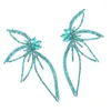 Dangle Ohrringe gefärbte Strassblume Frauen hypoallergene Ornamente für Frauen Mädchen Dekor Accessoires