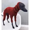Ubrania dla psów rozciągnij czteronożne kombinezony dla dużych psów Turtleeck Pet Swater Whippet Włoch Greyhound Winter Pullover Scossuit S-5xl