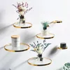 Decorative Plates Glass Metal Wall Shelf Nordic Milk Tea Shop Style Home Decoration Candle Holders Personality Living Room Hanging