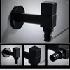 Kitchen Faucets Black Brass Outdoor Garden Faucet Wall Mounted Bathroom Corner Washing Machine Bath Toilet Mop Pool Taps