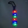 Bow Ties Valentine's Day Glowing LED Neck Tie Neon Wedding With Light DJ Nightclub Supplies Flashing For Men Decoration