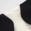 Casual Dresses 2024 Autumn Sexy Wave Mesh Spliced Women's Bandage Sling Long Dress Open Waist Perspective Split
