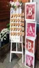 Baby Shower Girl Boy Transparante naam Leeftijd Doos Donut Wall Stand Wedding Decoratie Een eerste verjaardagsfeestje Gift357D8284204