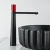 Waschbecken Wasserhähne schwarzer kreativer Wasserhahn und Kaltfunktion über Counter Becken Kupferweiß minimalistisch