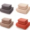 Handduk Portabel honungskaka absorberande snabbtorkande hushållens badrum Bad Pure Cotton Jacquard Plain Fitness Simning