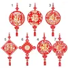 Decoratieve beeldjes Diy Spring Festival Home Decor Living Room Ornamenten feestviering Chinese knoop hangers deurhangende decoraties