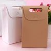 Ta ut containrar 20st Portable Paper Bags Folding Packaging Box Cookies Biscuit Holder for Home Dessert Shop (Kraft Cake Boxes och