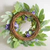 Decorative Flowers Artificial Garland Realistic Vibrant Wreath Long-lasting Christmas For Home Door