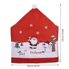 Couvre-chaise 2pcs / décoration de Noël Santa Snowman Cover Back Home Party Supplies 2024