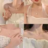 Japanese and Korean Instagram Minimalist Love Butterfly Necklace for Women with Light Luxury and Unique Design Collar Chain Cold Wind Pearl Necklace for Women