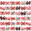 Dog Apparel 50/100 PCs Acessórios para cães pequenos Cães Valentim Puppy Hair Teddy Malta Bows Borracha Supplies