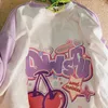 Fruit Print Women T Shirt 100 bawełniane lato harajuku y2k tshirt dziewczęta kawaii luźne krótkie rękawe top słodka ponadwymiarowa koszulka plus size 240409