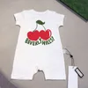 2024 Yeni Yaz Bebek Romper Bebek Sevimli Karikatür Baskılı Yumuşak Pamuklu Yenidoğan Kız Kısa Kollu Tulum Çocuk Bebek Erkek Giyim