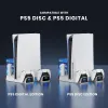 Stands Dual Fast PS5 Controller laddningsdockstation Vertikal kylstativ för PlayStation 5 Disc Digital Editions Console Accessor