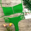 Kvinnors badkläder retro veck sträng bikini thong halter bandage baddräkt kvinnor sexig mikro baddräkt strand outfit bikinis set 2 bit