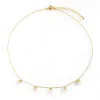 Jewelry Ins Hot Color Zircon Necklace Cherry Honey Peach Tropical Fruit Collar Chain Girl