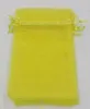 Limone giallo 7x9 cm 9x11cm 13x18 cm borse da regalo per gioielli organza