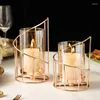 Candle Holders North Europe Crystal Romantic Living Room Table Luxury Iron Art Candlelight Dinner Home Decoration Ornament Candlestick