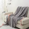 Одеяла, продавая осеннюю и зимнюю яркую цветную вязаную хлопковое одеяло