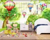 Fonds d'écran PO personnalisé PO Wallpaper pour murs 3 D peintures murales belles enfants Style rural de style rural Forest Tree peinture