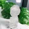 Figurine decorative 14,5 cm Naturale Clear Clear Crystal Crystal Buddha Fengshui Statue Craft Reiki Gemstone Office Home Office DECORAZIONI 1PCS