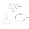 Flores decorativas Halloween Autumn Pumpkin Wreatch Wire Moldge Farmhouse Door Decor Diy pendurada Formulário de Ação de Graças Artesanato