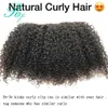 Clip em cabelos 100% humanos para mulheres negras Curly Ins Natural Color 8 peças e 120gset Remy Brasileiro 240401