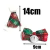 Dog Apparel Creative Pet Cat Christmas Hat Bow Tie Funky Xmas Party Decoration