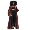 Afrikansk etnisk tryck lös lång trenchrock streetwear kvinnor dashiki afrikansk klänning mode femme boho cardigan africa kläder 240407