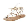 Casual Shoes Sandals Women Transparent Flats Large Size Female Clear With Rivet Ladies Roman Beach Sandalias Mujer 678