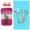 6/7pcs manicure set diamond cutter grinding bit manicure milling cutter of cuticle nail tool grinding machine accessories