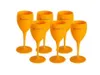 Akrylowe niezniszczalne szampany wina kieliszki wina akrylowe różowe pomarańczowe szampana flety cała impreza dekoracja ślubna 1039690